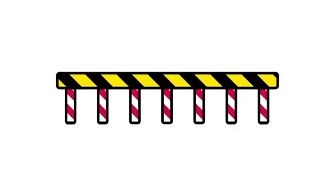 Barrier Gate Down Stock Footage 334237833