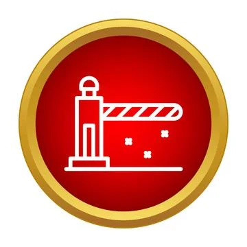 Barrier gate icon illustrating restricted access and security Stock Illustration