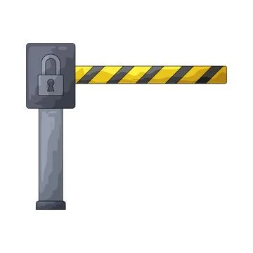 Barrier gate illustration Stock Illustration