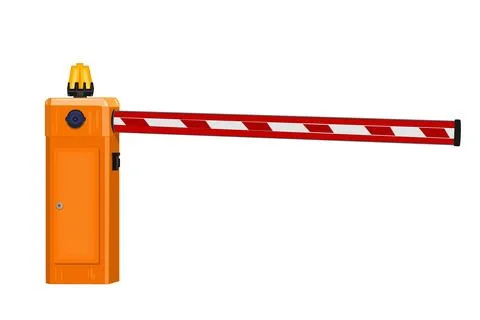 Barrier gate isolated on white background. Stock Illustration