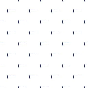 Barrier gates forming a repeating pattern on a white background 库存插图
