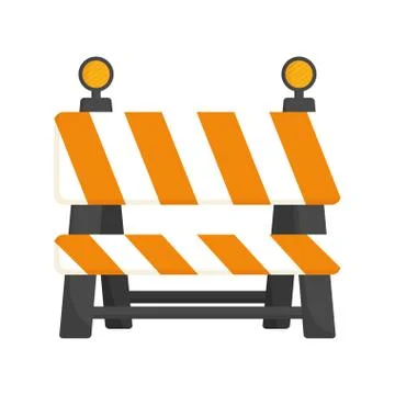 Barrier icon. Under construction design. vector graphic Stock Illustration