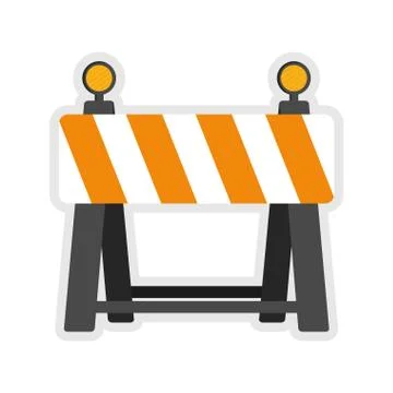 Barrier icon. Under construction design. vector graphic Stock Illustration