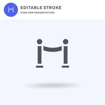 Barrier icon vector, filled flat sign, solid pictogram isolated on white, log Stock-Illustration