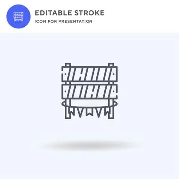 Barrier icon vector, filled flat sign, solid pictogram isolated on white, log Stock-Illustration