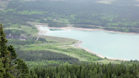 Barrier Lake Dam Stock Footage 24694965