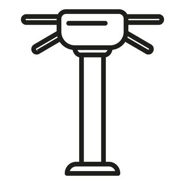 Barrier level icon outline vector. Automatic gate Stock Illustration