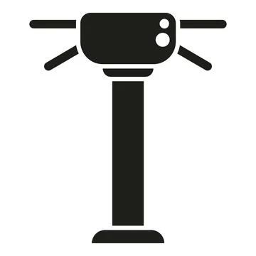 Barrier level icon simple vector. Automatic gate Stock Illustration