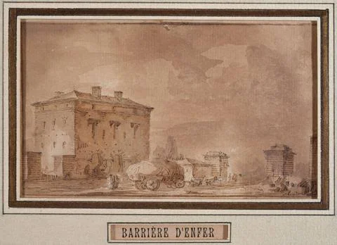 Barrier Misbach. Barrier of hell . Drawing. Paris, Carnavalet Museum Copyr... Foto stock