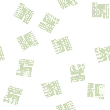 Barrier of parking glyph seamless pattern 스톡 일러스트