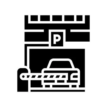 Barrier of parking line icon vector illustration 스톡 일러스트