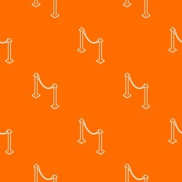 Barrier rope pattern vector orange 스톡 일러스트