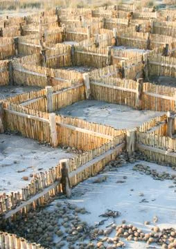 Barrier for sand Stock Photos
