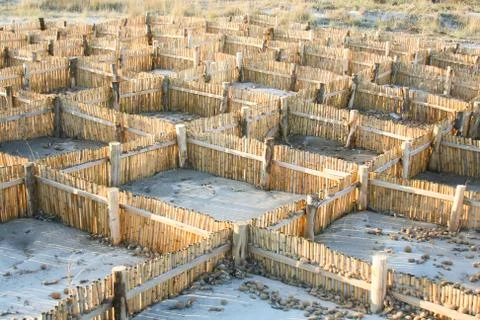 Barrier for sand Stock Photos