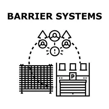 Barrier systems integrating security and access control with user management Stock Illustration