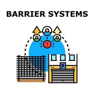 Barrier systems integrating security and access control with user management Stock Illustration