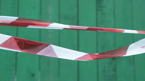 Barrier Tape Stock Footage 36233008