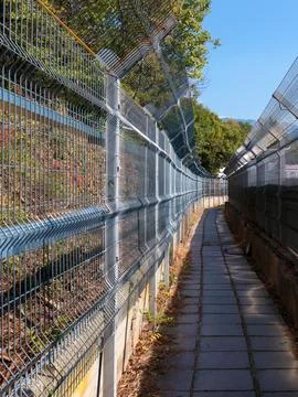 Barriers in the border passage Foto stock