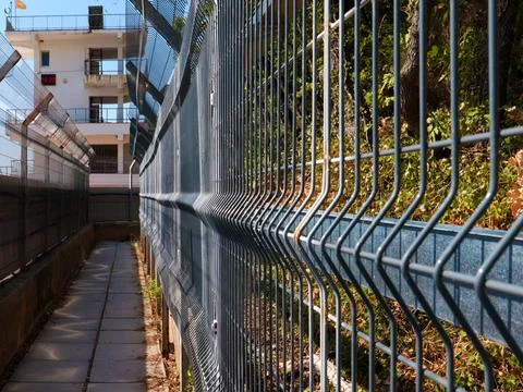 Barriers in the border passage Foto stock