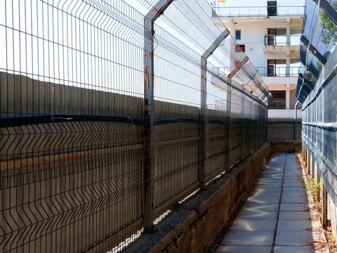 Barriers in the border passage Foto stock