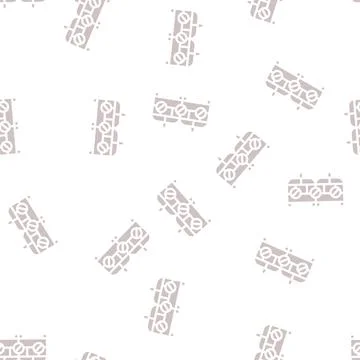 Barriers equipment glyph vector seamless pattern Stock Illustration