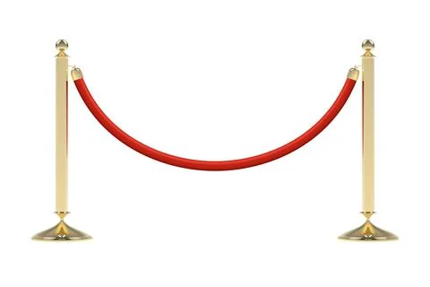 Barriers with red rope 스톡 일러스트