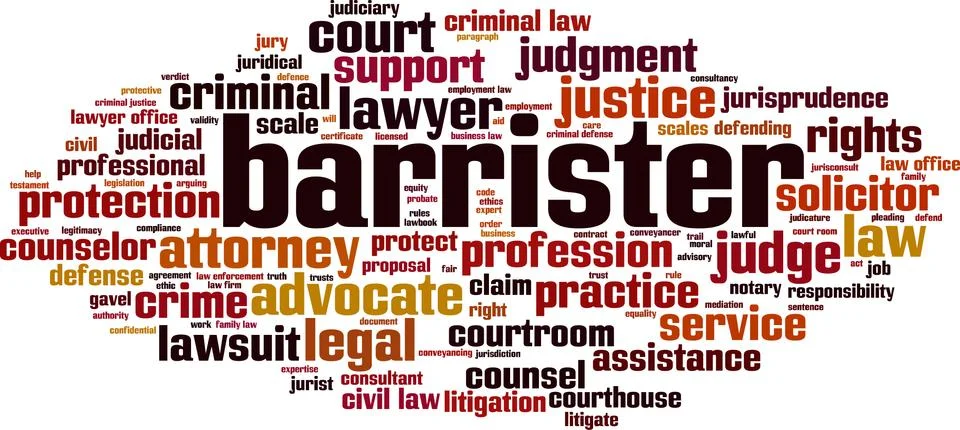Barrister word cloud Stock Illustration