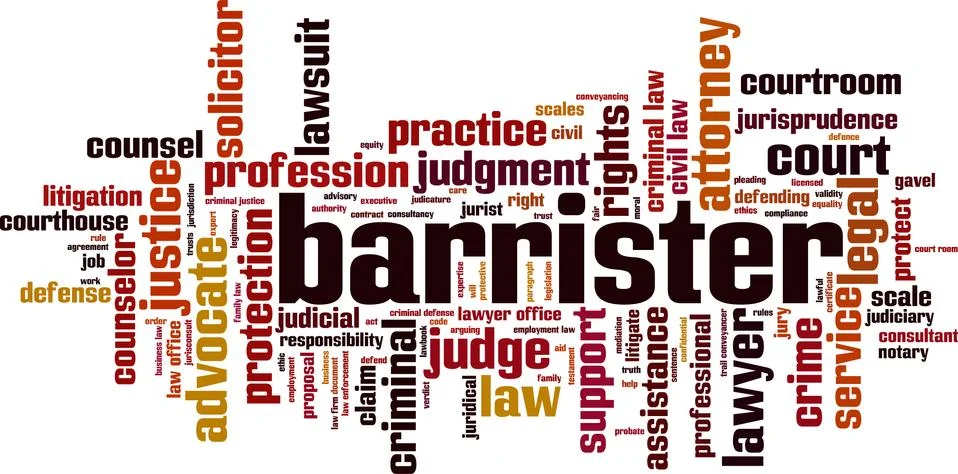 Barrister word cloud Stock Illustration