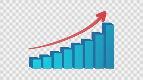Bars analytic statistics grow up, positive dynamics data. Infographics elements 스톡 동영상 277353806