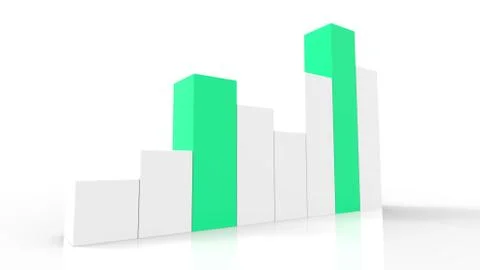 Bars and charts - isolated on white background. Stock Illustration