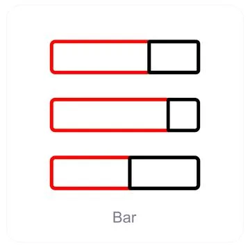 Bars and diagram icon concept Stock Illustration