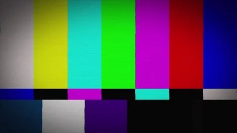 Bars and tones broken or bad television signal with visual glitches 스톡 동영상 77933257