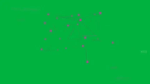 Bars appearing causing pink lattice rotating, pulsing reforming compact lattice Stock Footage 329532327