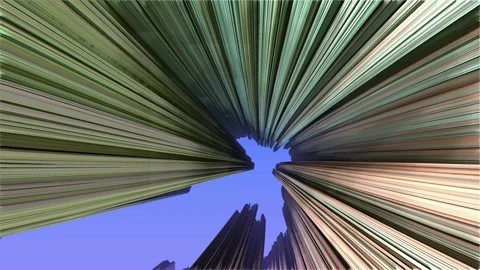 Bars around center, three-dimensional graphic with movement, animation Stock Footage 161582103