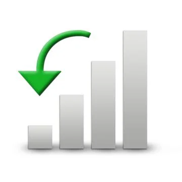 Bars with arrow Stock Illustration