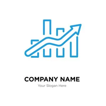 Bars chart company logo design template Stock Illustration