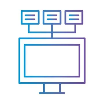 Bars chart in gear gradient style icon vector design Stock-Illustration