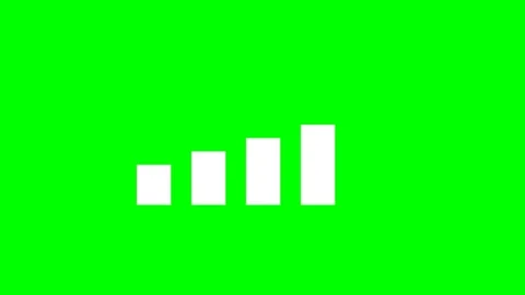 Bars Chart on Vibrant Green Screen Background Stock Footage 336933799