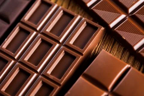 Bars Chocolate , candy sweet, dessert food on wooden background Free Stock Photos