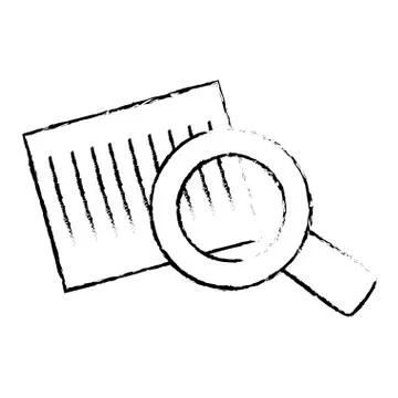 Bars code and magnifying glass イラスト素材