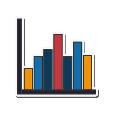 Bars infographic data design Stock Illustration