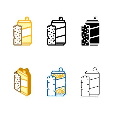 Bars snack and drink container color pack icon vector Stock Illustration
