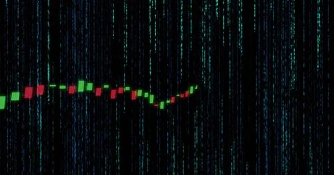 Bars starting left, sliding right, waving then recovering modestly, showing Stock Illustration
