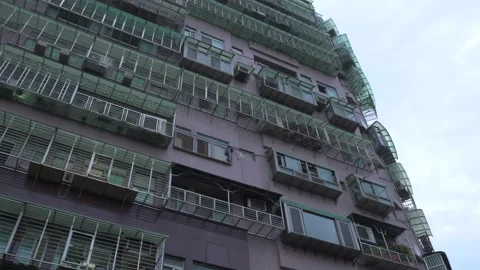Bars on windows / Taipei city Stock-Footage 156457267