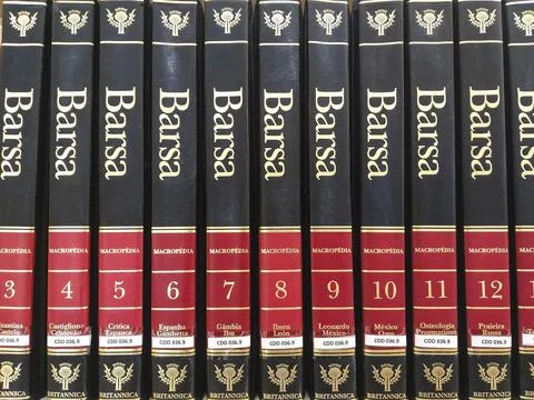 Barsa was an encyclopedia created in Brazil Stock Photos