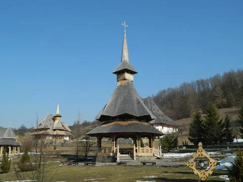 Barsana orthodox monastery - Romania 스톡 사진