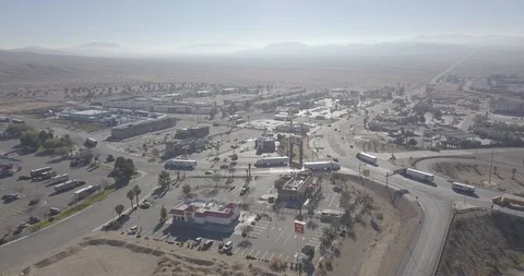 Barstow Pit Stop Fly Forward Stock Footage 99888340