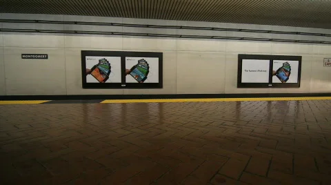 Bart Train Arrival Montgomery Stock Footage 609884