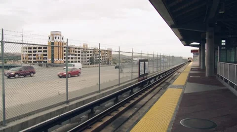 Bart Train Arriving Stock Footage 8511735
