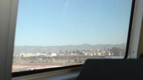 Bart window Oakland Stock Footage 48235331
